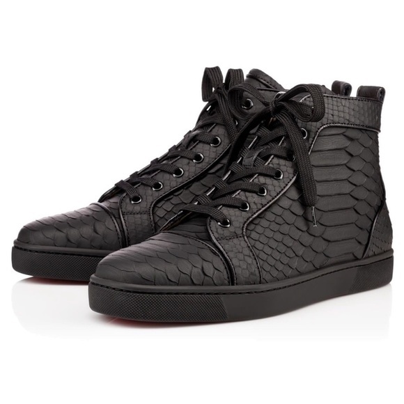 Christian Louboutin Shoes Christian Louboutin Black Python Sneakers